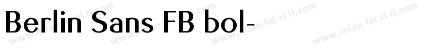 Berlin Sans FB bol字体转换